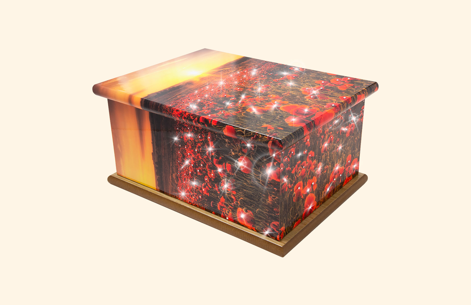 Crystal Remember ashes casket